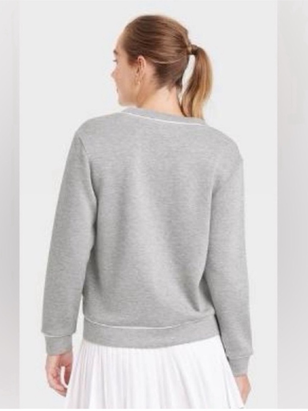 Women’s Grey Button-Front Cardigan Sweater Relaxed Fit XS | NWT - Picture 3 of 10